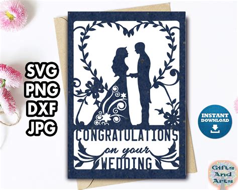 Download 459+ congratulations wedding card svg free Silhouette